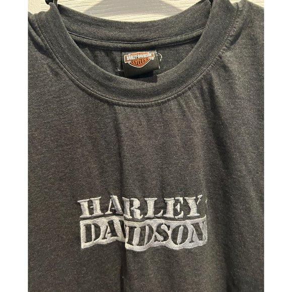 Harley Davidson Motorcycles Large‎ Gray T-Shirt, Tee Cotton Blend Short Sleeve - Picture 4 of 6